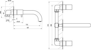 Смеситель для раковины Ravak Espirit X070276 ES 019.20BLM.O1 настенный ЧЕРНЫЙ МАТОВЫЙ Смеситель для раковины Ravak Espirit X070276 ES 019.20BLM.O1 настенный ЧЕРНЫЙ МАТОВЫЙ