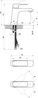 Смеситель для раковины Ravak Flat X070173 чёрный матовый