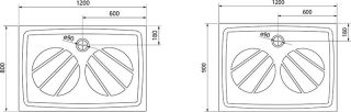 Панель для поддона Ravak Gigant Pro Set L/R XA83GP71010BM 120x90 см с креплением чёрный матовый