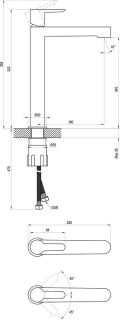 Смеситель для раковины Ravak Puri X070182 чёрный матовый