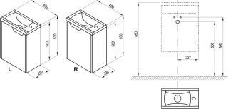 Тумба под раковину Ravak SD Classic II L X000001484 40 см белый