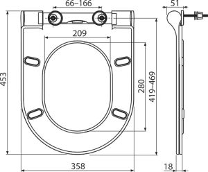 Ravak Сиденье для унитаза Uni Chrome Slim белое X01550