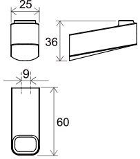 Крючок Ravak 10° чёрный X07P555