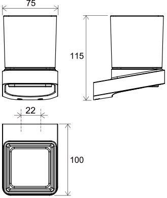 Стакан Ravak 10° чёрный X07P557