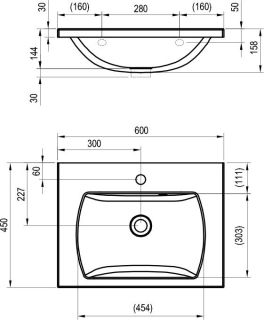 Раковина Ravak Classic XJX01160003 60 см белый