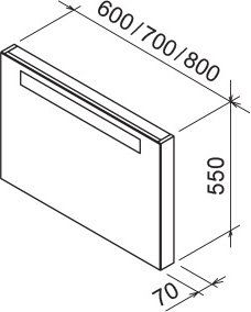 Ravak Зеркало CLASSIC 800 в белой рамке