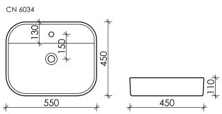 Раковина Ceramica Nova Element CN6034 55см белый Раковина Ceramica Nova Element CN6034 55см белый