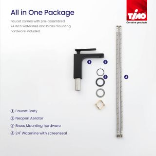Смеситель для раковины Timo Torne 4361/03F чёрный Смеситель для раковины Timo Torne 4361/03F чёрный