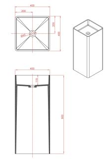 Раковина Montebianco Torre 13011 40см белый Раковина Montebianco Torre 13011 40см белый