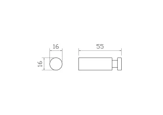 Крючок Wonzon & Woghand Easy WW-8105-2-MB чёрный матовый