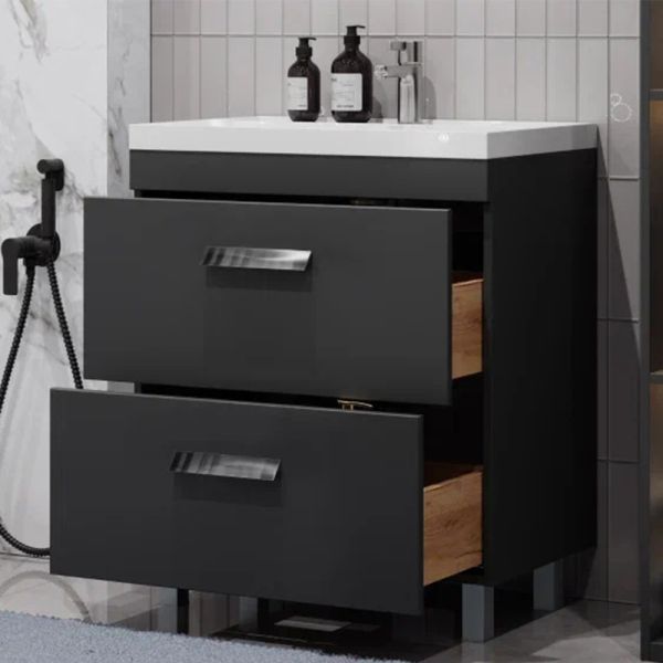 Тумба под раковину напольная Velvex Orlando tn.ORL.CLA.70.2Y графит, 70 см