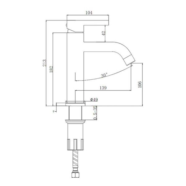 Смеситель для раковины Splenka S221.10.03 золотой сатин