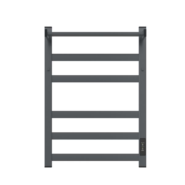 Полотенцесушитель электрический APEXTERMO Terra TR11164GF 600x400 с крючками и полкой графит металлик