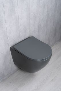 Унитаз подвесной Tornado Gid Tr2122TF-Dgm 62260Y серый матовый 49x36x36 Унитаз подвесной Tornado Gid Tr2122TF-Dgm 62260Y серый матовый 49x36x36