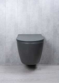 Унитаз подвесной Tornado Gid Tr2122TF-Dgm 62260Y серый матовый 49x36x36 Унитаз подвесной Tornado Gid Tr2122TF-Dgm 62260Y серый матовый 49x36x36