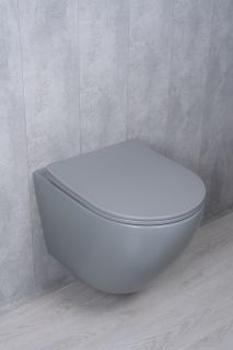 Унитаз подвесной Tornado Gid Tr2122TF-Lgm 62259Y серый матовый 49x36x36 Унитаз подвесной Tornado Gid Tr2122TF-Lgm 62259Y серый матовый 49x36x36