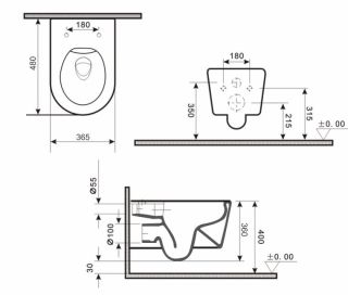 Унитаз подвесной Gid Tr2130bm 62205Y черный матовый 48x36.5x36 Унитаз подвесной Gid Tr2130bm 62205Y черный матовый 48x36.5x36