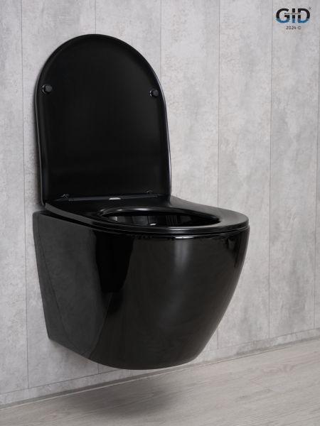 Унитаз подвесной Gid Tr2198-18 62204Y черная глянцевая 49x36x35.5