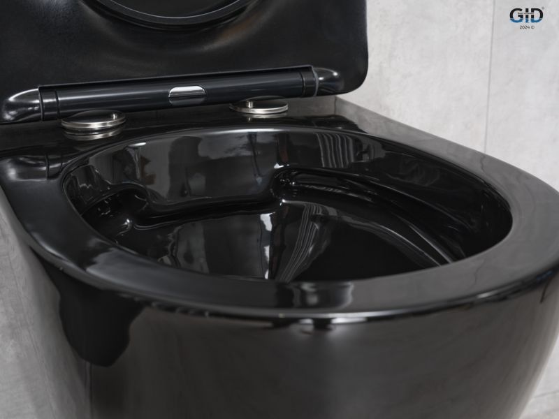 Унитаз подвесной Gid Tr2198-18 62204Y черная глянцевая 49x36x35.5