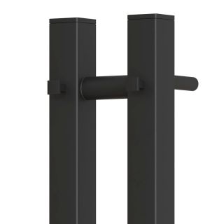 Полотенцесушитель электрический APEXTERMO Сириус SR10121BM 120x8 см с крючками чёрный матовый