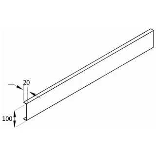 Экран Cezares алюминиевый (черный) для поддона TRAY-AS-R-90-100-SCR-NERO