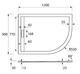 Поддон Cezares TRAY-AS-RH-120/90-550-30-W-L