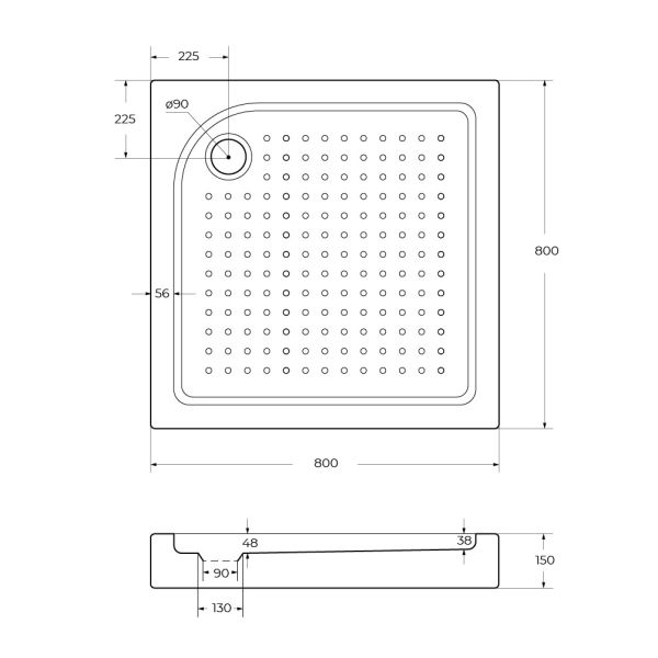 Акриловый поддон BelBagno TRAY-BB-A-80-15-W белый Акриловый поддон BelBagno TRAY-BB-A-80-15-W белый