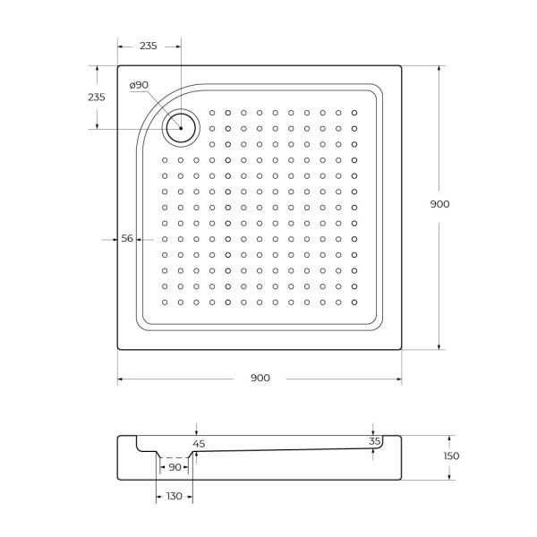 Акриловый поддон BelBagno TRAY-BB-A-90-15-W белый Акриловый поддон BelBagno TRAY-BB-A-90-15-W белый