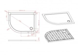 Поддон Cezares TRAY-M-RH-120/90-550-35-W-R Поддон Cezares TRAY-M-RH-120/90-550-35-W-R