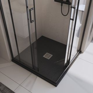 Душевой поддон BelBagno из литьевого мрамора 90x90 см TRAY-MR-UNO-A-90-35-NERO черный