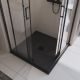 Душевой поддон BelBagno UNO TRAY-MR-UNO-A-90-35-NERO-NO из искусственного мрамора в комплекте с сифоном