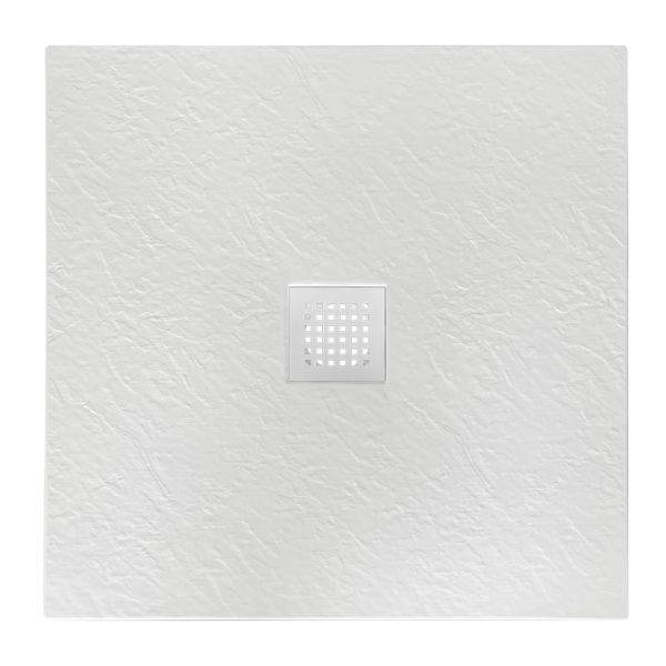 Душевой поддон BelBagno UNO TRAY-MR-UNO-A-90-35-W-BO из искусственного мрамора в комплекте с сифоном