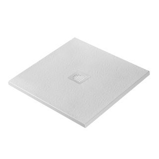 Душевой поддон BelBagno UNO TRAY-MR-UNO-A-90-35-W-BO из искусственного мрамора в комплекте с сифоном