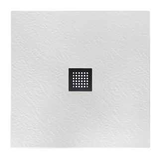 Душевой поддон BelBagno UNO TRAY-MR-UNO-A-90-35-W-NO из искусственного мрамора в комплекте с сифоном