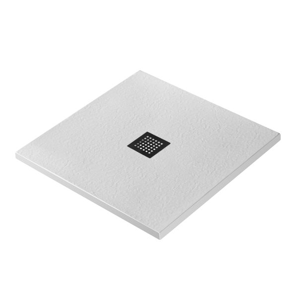 Душевой поддон BelBagno UNO TRAY-MR-UNO-A-90-35-W-NO из искусственного мрамора в комплекте с сифоном