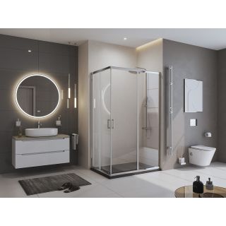Душевой поддон BelBagno TRAY-MR-UNO-AH-120/80-35-NERO-NO  в комплекте с сифоном с чёрной матовой декоративной накладкой, чёрный