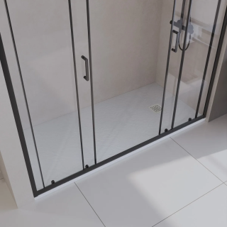 Душевой поддон BelBagno TRAY-MR-UNO-AH-160/80-35-W-BO  в комплекте с сифоном с белой матовой декоративной накладкой белый