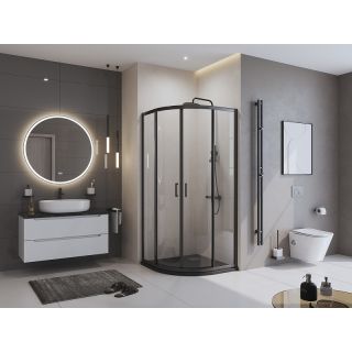 Душевой поддон BelBagno из литьевого мрамора 90x90 см TRAY-MR-UNO-R-90-550-35-NERO черный