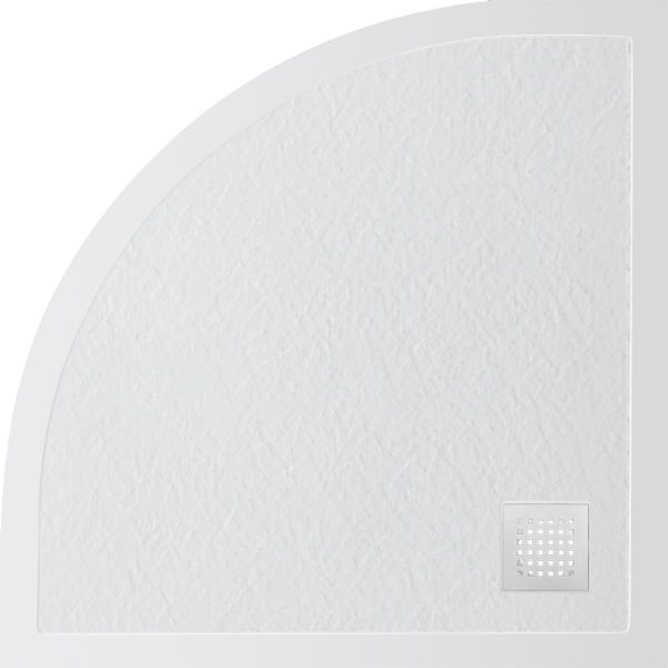 Душевой поддон BelBagno UNO TRAY-MR-UNO-R-90-550-35-W-BO из искусственного мрамора в комплекте с сифоном