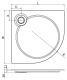 Поддон Cezares TRAY-S-R-90-550-56-W Поддон Cezares TRAY-S-R-90-550-56-W