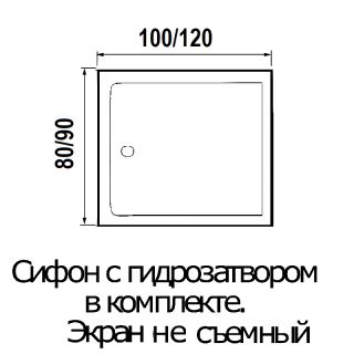 Душевой поддон RIVER 100/80/15 прямоугольник TANA Душевой поддон RIVER 100/80/15 прямоугольник TANA