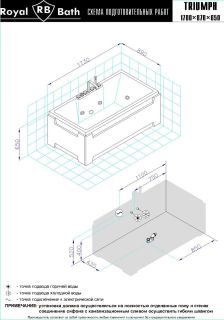 Гидромассажная ванна Royal Bath Triumph Comfort 172x87см белый RB665101CO