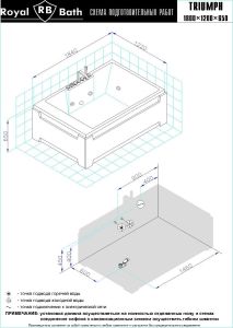 Гидромассажная ванна Royal Bath Triumph Comfort 180x120см белый RB665100CO