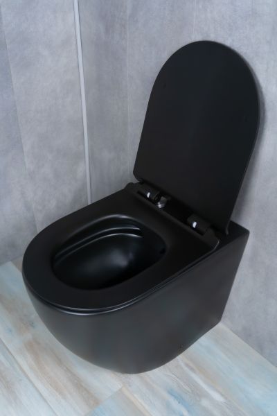 Унитаз приставной Gid TRS-269BM 62214Y черный матовый 56x36.5x42