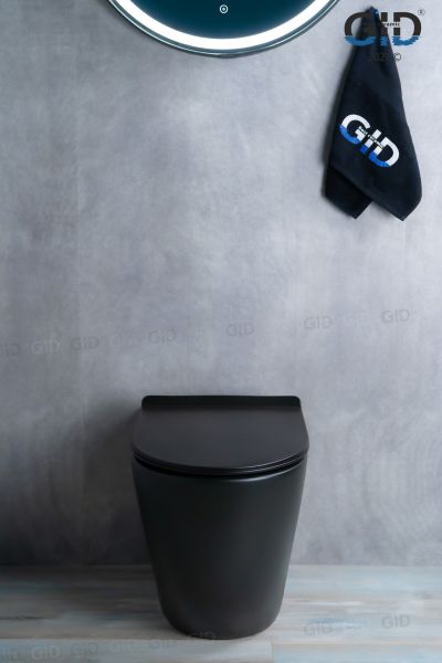 Унитаз приставной Gid TRS-269BM 62214Y черный матовый 56x36.5x42