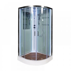 Душевая кабина Deto А01 LED с кнопкой 100х100х220 см
