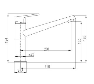 Смеситель для кухни Rav Slezak Colorado CO204.5 хром