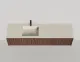 Подвесная тумба Salini Domino 27D218ON 180см шпон Onda Plus Подвесная тумба Salini Domino 27D218ON 180см шпон Onda Plus