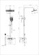 Душевая стойка Wonzon & Woghand Muse Legato WW-B4129-MB с термостатом чёрный матовый