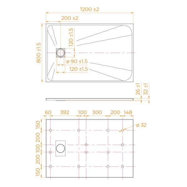 Душевой поддон RGW TSS-W 553502812-01 80x120см белый Душевой поддон RGW TSS-W 553502812-01 80x120см белый